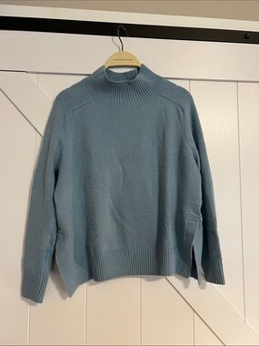 Banana Republic Soft Dusty Blue Mock Neck Sweater Medium